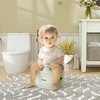 AIYAPLAY 3-in-1 vaikiškas puodas, nuimamas vaikiškas puodas, puodas su rankenėlėmis, skirtas vaikams nuo 6 iki 72 mėnesių, pakraunamas iki 50 kg, plastikinis, odos imitacija, pilkas