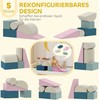 AIYAPLAY 5 dalių putplasčio blokelių rinkinys kūdikiams ir mažiems vaikams, statyboms, žaidimams, laipiojimui, vidaus rinkinys, putplastis, spalvingas
