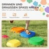 AIYAPLAY 5 dalių balansavimo akmenų rinkinys, sudedami, varlės formos, plastikiniai, spalvoti