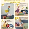 AIYAPLAY 7 dalių minkštų statybinių kaladėlių rinkinys mažyliams, putplastis, plaunamas velvetinis užvalkalas, įvairios formos, spalvotas