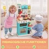 AIYAPLAY 92 dalių virtuvėlės rinkinys vaikams, su čiaupu, plastikas, 3-6 metai, žalias
