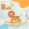 AIYAPLAY Arkliukas supamas su liūto dizainu, atlaiko 25 kg, skirtas 2-5 metams, medinis, oranžinis