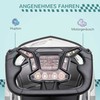 AIYAPLAY automobilis vaikams, vaikiška transporto priemonė su daiktadėže, garso signalu ir variklio garsu, balta+juoda