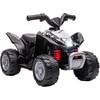 Aiyaplay Eektrinis keturratis miniquad vaikams nuo 18 mėnesių, vaikiškas elektrinis keturratis su šviesos diodais ir garso signalu, metalinis, juodas
