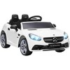 Aiyaplay Elektrinis automobilis vaikams nuo 3 metų, su nuotolinio valdymo pulteliu, LED žibintais, saugos diržu, garso signalu, muzika, baltos spalvos
