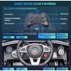 AIYAPLAY elektrinis automobilis vaikams nuo 3 metų, vaikiška transporto priemonė su nuotolinio valdymo pulteliu, LED žibintais, saugos diržais, garso signalu, muzika, juodos spalvos
