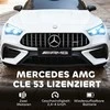 AIYAPLAY Elektrinis automobilis vaikams, Mercedes dizainas, 12V varikliai, nuotolinio valdymo pultelis, LED žibintai, muzika, vaikams nuo 3 iki 6 metų, Baltas