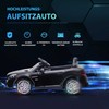 AIYAPLAY elektrinis automobilis vaikams nuo 3 metų, vaikiška transporto priemonė su nuotolinio valdymo pulteliu, LED žibintais, saugos diržais, garso signalu, muzika, juodos spalvos