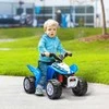 AIYAPLAY elektrinis keturratis, mini keturratis, elektrinis ATV vaikams, vaikiškas keturratis su LED šviesomis ir garsiniu signalu, vaikiškas motociklas, transporto priemonė vaikams, elektrinis automobilis vaikams nuo 18 mėnesių, metalinis, mėlynas, 65,5 x 38,5 x 43,5 cm