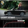 AIYAPLAY Elektrinis pasivažinėjimo automobilis vaikams, su nuotolinio valdymo pulteliu, muzika, garso signalu, USB, saugos diržu, 3-5 metų amžiaus, juodas
