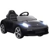 AIYAPLAY Elektrinis pasivažinėjimo automobilis vaikams, su nuotolinio valdymo pulteliu, muzika, garso signalu, USB, saugos diržu, 3-5 metų amžiaus, juodas