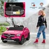 AIYAPLAY elektrinis automobilis vaikams, 12V vaikiškas automobilis su nuotolinio valdymo pulteliu, LED žibintai, muzika, 3 greičiai, 3-6 metai, rožinis