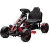 AIYAPLAY Gokartas su pedalais, vaikiškas pedalinis automobilis su stabdžiais, neslystantys ratai, metalinis rėmas, 3-6 metai, raudonas