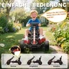 AIYAPLAY Gokartas su pedalais, vaikiškas pedalinis automobilis su stabdžiais, neslystantys ratai, metalinis rėmas, 3-6 metai, raudonas