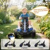 AIYAPLAY vaikiškas pedalinis kartingas su stabdžiais, neslystantys ratai, metalinis rėmas, 3-6 metai, mėlynas