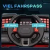 Aiyaplay Elektrinis vaikiškas automobilis HOMCOM, 12 V, 3-5 km/h visureigis su muzikos jungtimi, vaikiška transporto priemonė su 2,4G nuotolinio valdymo pulteliu, priekiniais žibintais, garsiniu signalu, elektrinė vaikiška transporto priemonė 3-6 metų vaikams, raudonas
