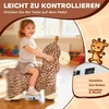 AIYAPLAY žirafa jojimui, važiuojantis žaislas žirafos formos, veikiantis baterijomis, plaunamas užvalkalas, pedalai, tylūs ratukai, muzika, 1,5-5 metų, ruda
