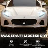 AIYAPLAY Maserati elektromobilis vaikams, dvivietis, 12V akumuliatorinis, su nuotolinio valdymo pultu, LED žibintais, muzikos funkcija, baltas