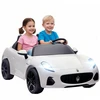 AIYAPLAY Maserati elektromobilis vaikams, dvivietis, 12V akumuliatorinis, su nuotolinio valdymo pultu, LED žibintais, muzikos funkcija, baltas