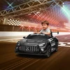 AIYAPLAY Mercedes elektromobilis, vaikiškas automobilis, 12 V akumuliatorius, LED žibintai, muzikos funkcija, garsinis signalas, 3–8 metai, juodas