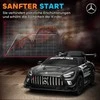 AIYAPLAY Mercedes elektrinis automobilis vaikams, 12V baterija, LED žibintai, muzikos funkcija, garsinis signalas, 3-8 metai, juodas