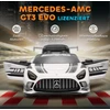 AIYAPLAY Mercedes elektromobilis, vaikiškas automobilis su 12V baterija, LED žibintai, muzikos funkcija, garso signalas, 3-8 metai, baltas