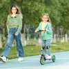 AIYAPLAY Motoroleris vaikams Sulankstomas vaikiškas motoroleris su reguliuojamu vairo aukščiu, 2 dideliais ratais, galiniu purvasaugiu ir stabdžiu, pedalinis motoroleris vaikams nuo 6 iki 12 metų, žalias