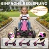 AIYAPLAY pedalinis gokartas vaikams, reguliuojamo aukščio sėdynė, EVA ratai, stabdys, sankaba, 3–8 metai, rožinis