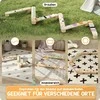 AIYAPLAY pusiausvyros sija vaikams, medinė pusiausvyros sija su spalvotais kliūčių akmenimis, Montessori žaislas koordinacijai ir stabilumui lavinti, skirtas 3-8 metų vaikams