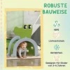 AIYAPLAY šliaužiojimo tunelis vaikams, žaidimų tunelis 194 cm, krokodilo dizainas, vaikiškas tunelis, 3-6 metų vaikams, plastikas, vidaus ir lauko naudojimui, žalias