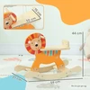 AIYAPLAY supamas arkliukas su liūto dizainu, 25 kg apkrova, 2-5 metams, medinis, oranžinis