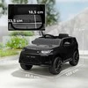 AIYAPLAY vaikiškas elektromobilis 12V su 2,4G nuotolinio valdymo pulteliu, muzika, garsiniu signalu, LED šviesomis, USB/MP3 jungtimi, 3-5 km/h, vaikams nuo 3-6 metų, juodas