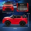 AIYAPLAY vaikiškas elektrinis automobilis 12V vaikiškas automobilis su 2.4G nuotolinio valdymo pulteliu, muzika, garso signalas, elektrinė transporto priemonė su LED žibintais, USB/MP3 jungtis, 3-5 km/h, 3-6 metų vaikams, raudona