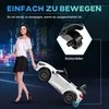 AIYAPLAY vaikiškas elektrinis automobilis 12 V vaikiškas automobilis su 2.4G nuotolinio valdymo pulteliu, USB, MP3, muzika, elektrinis automobilis su žibintais, švelniu paleidimu, atbulinės eigos funkcija, 3-5 km/h, skirtas 3-6 metų vaikams, baltas