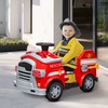 AIYAPLAY vaikiškas elektrinis automobilis 1 6V vaikiškas automobilis su muzika, garso signalu, elektrinė transporto priemonė su žibintais, minkštas užvedimas, 3 km/h, 3-5 metų vaikams, raudonos spalvos