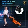 AIYAPLAY vaikiškas elektrinis automobilis 12V vaikiškas automobilis su 2.4G nuotolinio valdymo pulteliu, muzikinis, elektrinis automobilis su šviesomis, USB/MP3 jungtimi, atbulinės eigos funkcija, iki 5 km/h, 3-5 metų vaikams, oranžinis