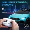 AIYAPLAY vaikiškas elektrinis automobilis 12 V vaikiškas automobilis su 2.4G nuotolinio valdymo pultu, USB, MP3 jungtimi, elektrinė transporto priemonė su žibintais, mokomaisiais ratais, pakabos sistema, 3-5 km/h, skirtas 3-6 metų vaikams, šviesiai mėlynos spalvos