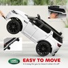 AIYAPLAY vaikiškas elektromobilis 12V su 2,4G nuotolinio valdymo pulteliu, muzika, garso signalu, LED žibintais, USB/MP3 jungtimi, 3-5 km/val., 3-6 metų vaikams, baltas