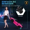 AIYAPLAY vaikiškas elektrinis automobilis 12V vaikiškas automobilis su 2.4G nuotolinio valdymo pulteliu, muzikinis, elektrinis automobilis su šviesomis, USB/MP3 jungtimi, atbulinės eigos funkcija, iki 5 km/h, 3-5 metų vaikams, rožinės spalvos