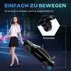 AIYAPLAY vaikiškas elektrinis automobilis 12V vaikiškas automobilis su nuotolinio valdymo pulteliu, muzikinis, elektrinis automobilis su šviesomis, USB/MP3 jungtis, atbulinės eigos funkcija, iki 5 km/h, skirtas 3-6 metų vaikams, juodas