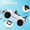 AIYAPLAY vaikiškas elektrinis automobilis 12V vaikiškas automobilis su 2.4G nuotolinio valdymo pulteliu, muzika, garso signalas, elektrinis automobilis su LED žibintais, USB/MP3 jungtis, 3-5 km/h, 3-5 metų vaikams, baltas