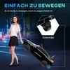 AIYAPLAY vaikiškas elektromobilis 12V su nuotolinio valdymo pultu, muzika, šviesomis, USB/MP3 jungtimi, atbuline eiga, iki 5 km/h, 3–6 metų vaikams, juodas