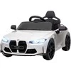 AIYAPLAY vaikiškas elektrinis automobilis, vaikiškas automobilis su 2.4G nuotolinio valdymo pulteliu, pakaba, elektrinis automobilis su MP3, USB, LED šviesa, 3-5 metų, baltos spalvos