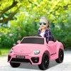 AIYAPLAY vaikiškas elektrinis automobilis 12V vaikiškas automobilis su 2.4G nuotolinio valdymo pulteliu, muzika, garso signalas, elektrinis automobilis su LED žibintais, USB/MP3 jungtis, 3-5 km/h, 3-5 metų vaikams, rožinis