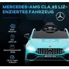 AIYAPLAY vaikiškas elektromobilis 12 V, su 2,4G nuotolinio valdymo pulteliu, USB, MP3 jungtimi, šviesomis, pagalbiniais ratukais, amortizatorių sistema, 3-5 km/h, 3-6 metų vaikams, šviesiai mėlynas
