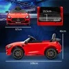 AIYAPLAY vaikiškas elektrinis automobilis 12 V vaikiškas automobilis su 2.4G nuotolinio valdymo pulteliu, USB, MP3, muzika, elektrinis automobilis su žibintais, švelniu paleidimu, atbulinės eigos funkcija, 3-5 km/h, skirtas 3-6 metų vaikams, raudonas