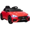 AIYAPLAY vaikiškas elektrinis automobilis, „Mercedes“ dizainas, 12V varikliai, nuotolinio valdymo pultas, LED žibintai, muzika, vaikams nuo 3 iki 6 metų, raudonas