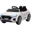 AIYAPLAY vaikiškas elektrinis automobilis 12V vaikiškas automobilis su 2.4G nuotolinio valdymo pulteliu, MP3 muzika ir garso signalu, elektrinis automobilis su priekiniais žibintais, 4 spyruokliniai ratai, 3-5 km/h, skirtas 3-6 metų vaikams, baltas