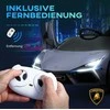 AIYAPLAY vaikiškas elektrinis automobilis 12 V vaikiškas automobilis su 2.4G nuotolinio valdymo pulteliu, muzika, amortizatorius, elektrinis automobilis su žibintais, USB/MP3 jungtis, atbulinės eigos funkcija, 3-5 km/h, 3-5 metų vaikams, pilkos spalvos