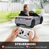 AIYAPLAY vaikiškas elektrinis automobilis 12V vaikiškas automobilis su 2,4 GHz nuotolinio valdymo pulteliu, 2 varikliai, vaikiška transporto priemonė su garsiniu signalu, LED, muzika, švelnus užvedimas, elektrinė transporto priemonė su papildomu ratu, skirta 3-5 metų vaikams, pilka spalva
